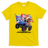 Funny American Usa Flag Eagle Monster Truck T-Shirt
