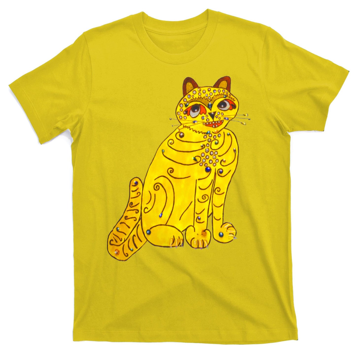 Funny Abba Yellow Cat T-Shirt