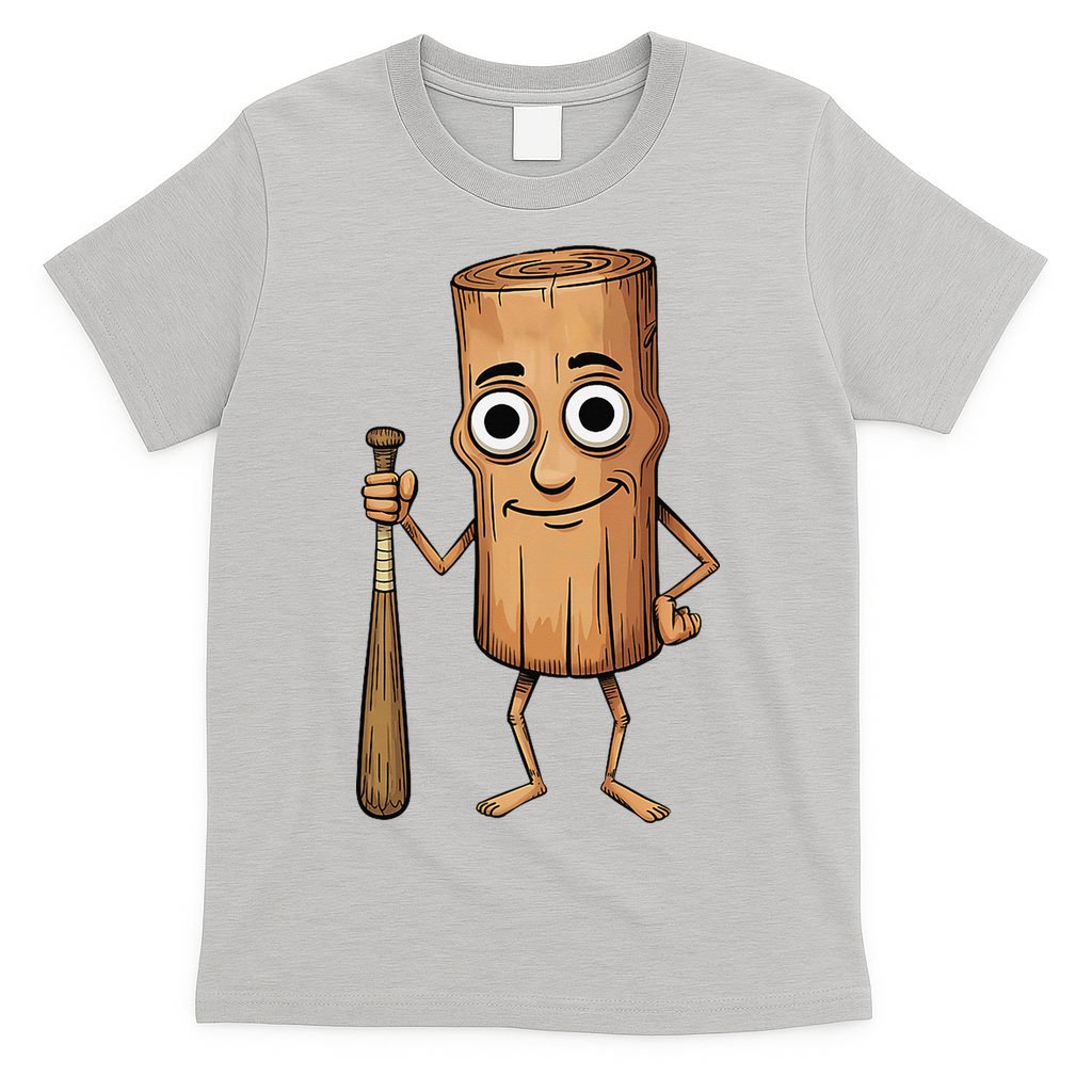 Funny Baseball Bat Wood Log Meme Brainrot Italian T-Shirt