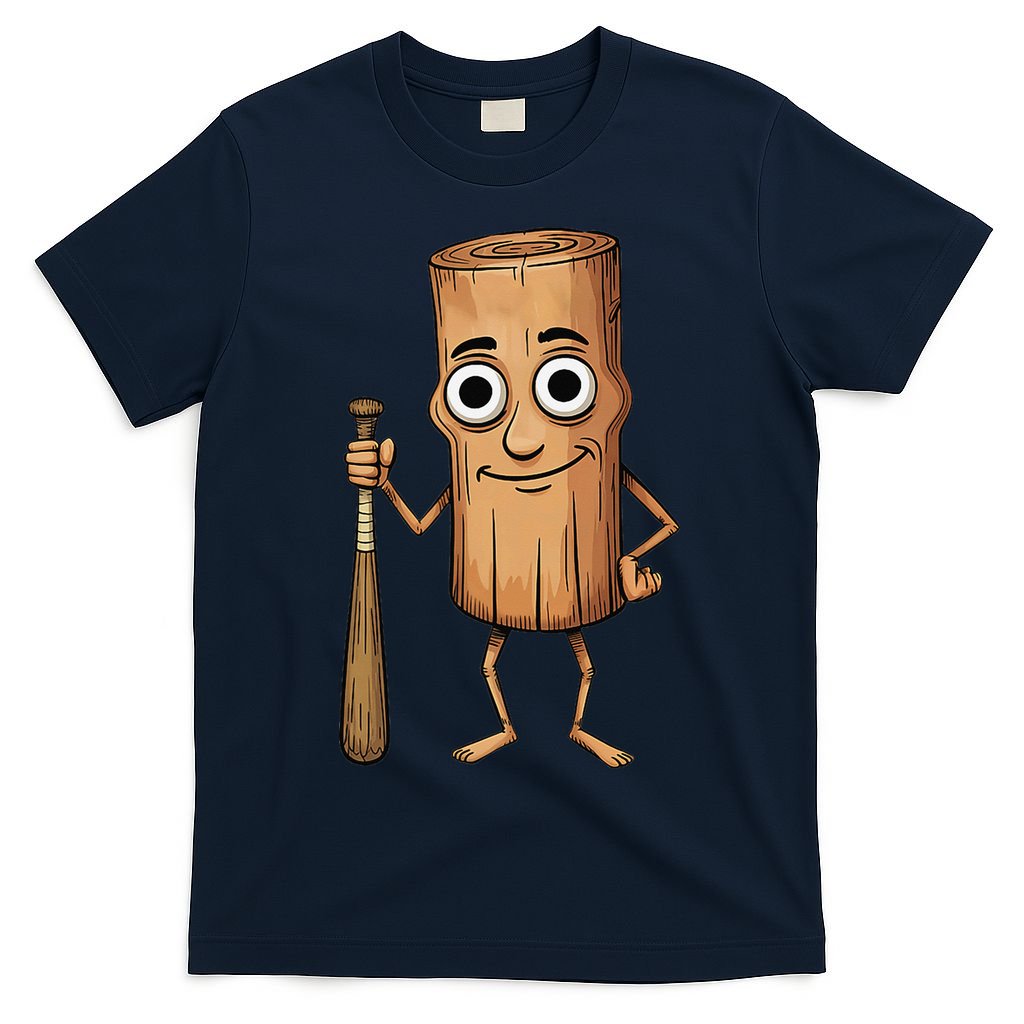 Funny Baseball Bat Wood Log Meme Brainrot Italian T-Shirt