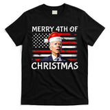 Funny Biden Confused Merry Happy 4th Of July Christmas Flag T-Shirt
