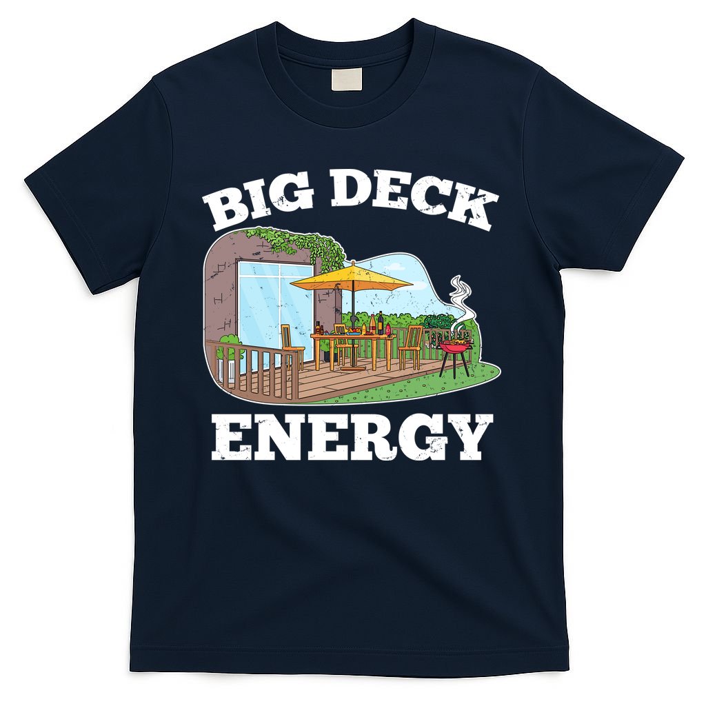 Funny Big Deck Energy Summer Vacation T-Shirt