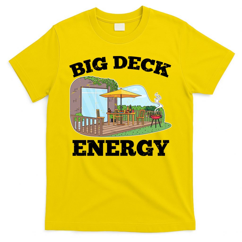Funny Big Deck Energy Summer Vacation T-Shirt