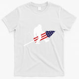 Men  Bigfoot Fireworks 4th of July American Flag US T-Shirt