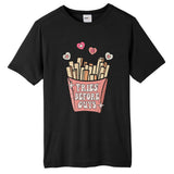 Fries Before Guys Foodie Lover Valentine Cartoon Graphic Tall Fusion ChromaSoft Performance T-Shirt
