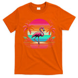 Flamingo Beach Summer Vibes Palm Tree Tropical Summer T-Shirt