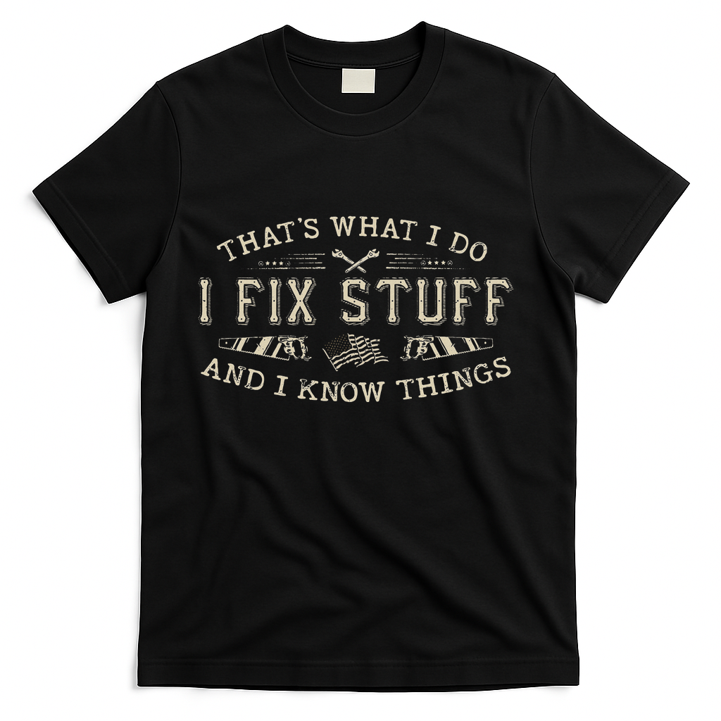 ThatS What I Do I Fix Stuff And I Know Things Funny Dad T-Shirt