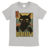 Funny Cat Bruh Meme Japanese Anime  T-Shirt