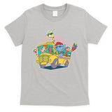 Funny Cool Back to School Animals School Bus T-Shirt