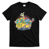 Funny Cool Back to School Animals School Bus T-Shirt