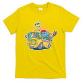 Funny Cool Back to School Animals School Bus T-Shirt