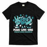 Ribbon Survivor Groovy Ovarian Cancer Awareness T-Shirt