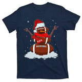 Funny Christmas Football Snowman T-Shirt