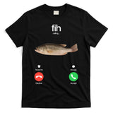 Fih Calling Remind Me Message Decline Accept Phone Call Fish T-Shirt