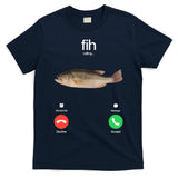 Fih Calling Remind Me Message Decline Accept Phone Call Fish T-Shirt