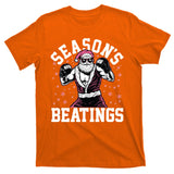 Funny Christmas Seasons Beatings Mma Boxing Santa Claus T-Shirt