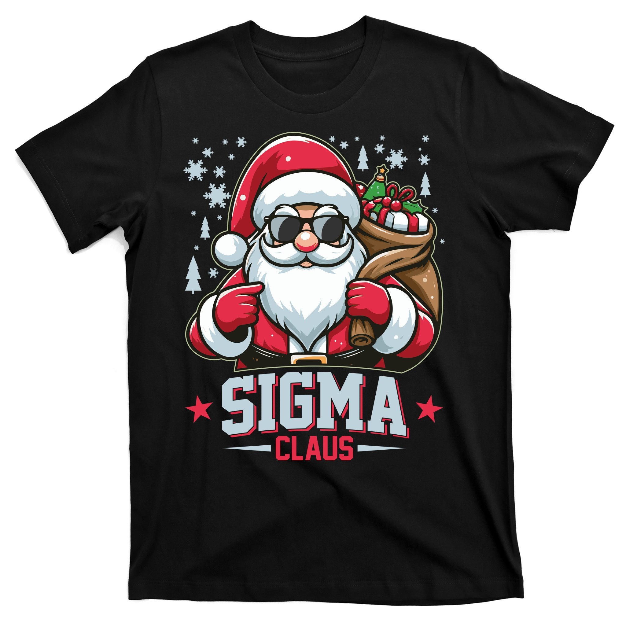 Funny Christmas Sigma Claus Cool Santa Rizz Rizzler Meme T-Shirt