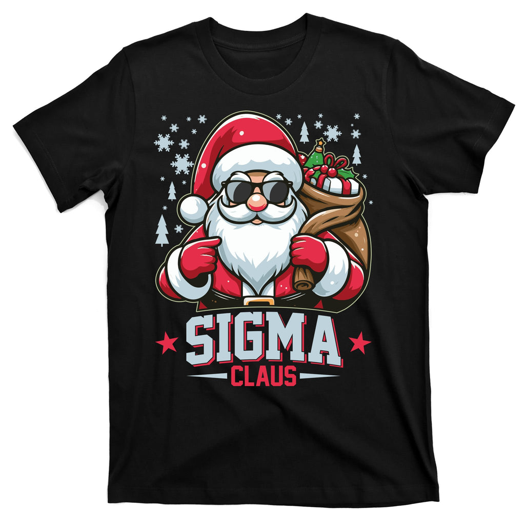 Funny Christmas Sigma Claus Cool Santa Rizz Rizzler Meme T-Shirt