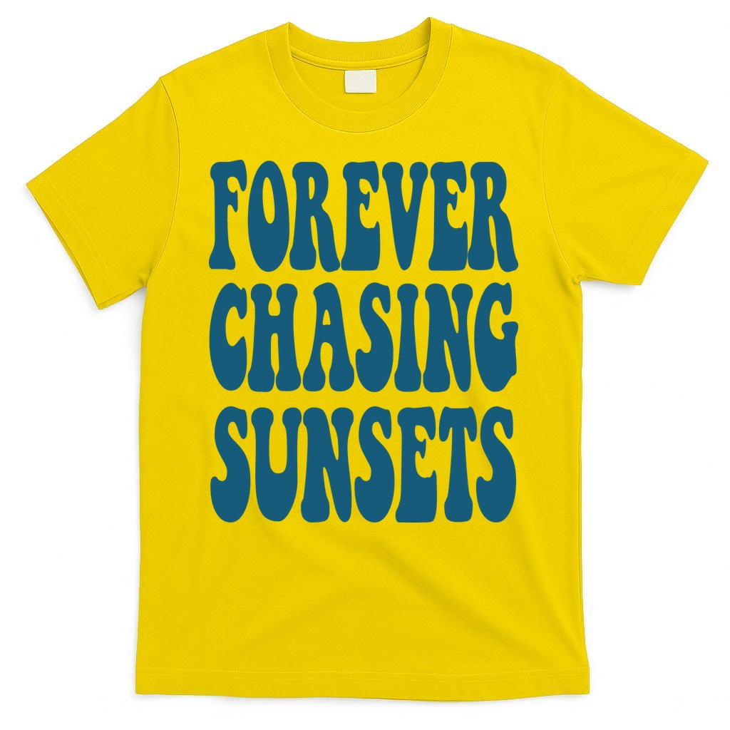 Forever Chasing Sunsets Retro Summer T-Shirt