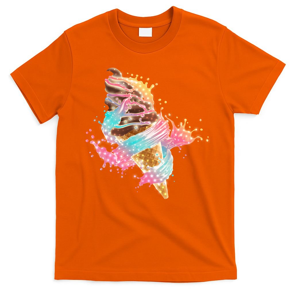 Fun Colorful Summer Time Chocolate Ice Cream T-Shirt