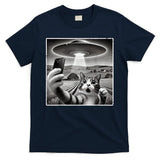 Funny Cat Selfie With Alien UFO Cat T-Shirt
