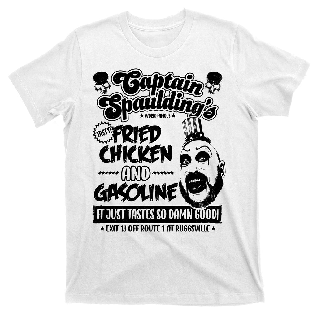 Funny Captain Spaulding's Fried Chicken And Gasoline T-Shirt