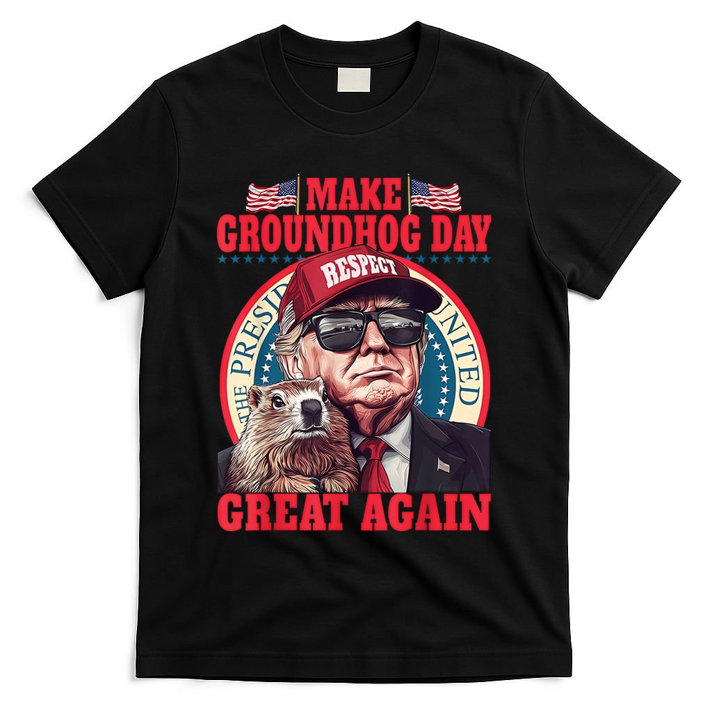 Funny Cool Trump Groundhog Make Groundhog Day Great Again T-Shirt