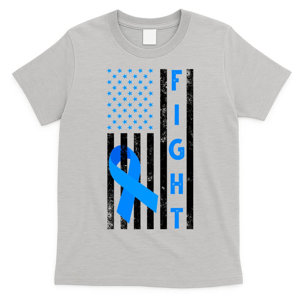 Fight Diabetes Awareness USA Flag T-Shirt