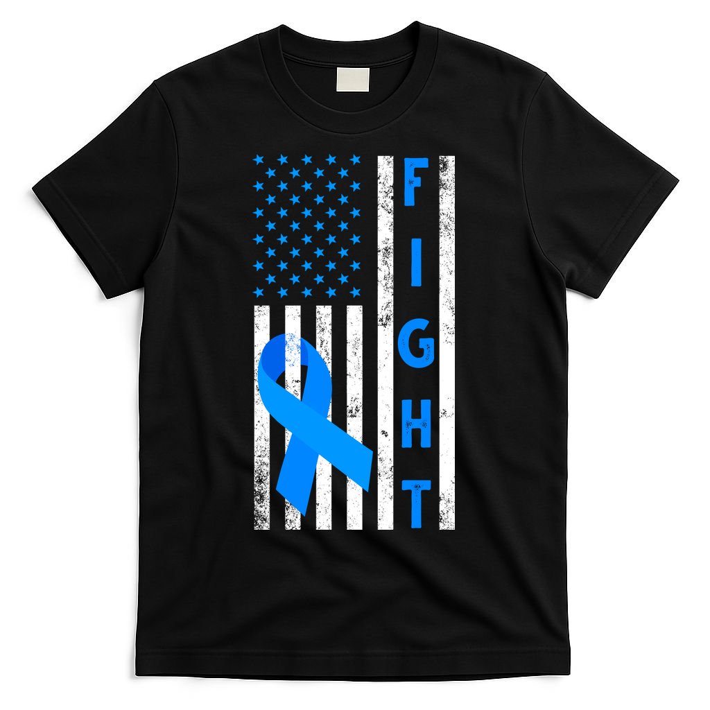 Fight Diabetes Awareness USA Flag T-Shirt
