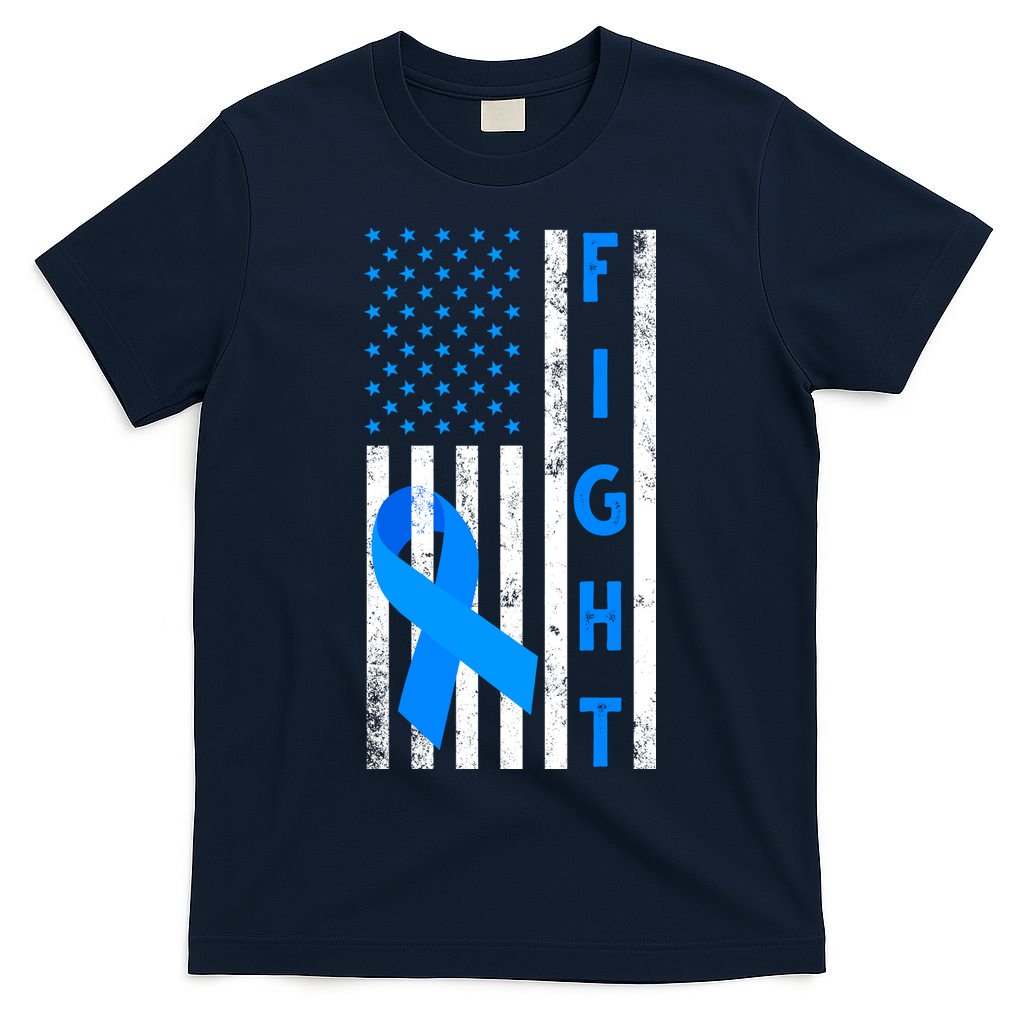 Fight Diabetes Awareness USA Flag T-Shirt