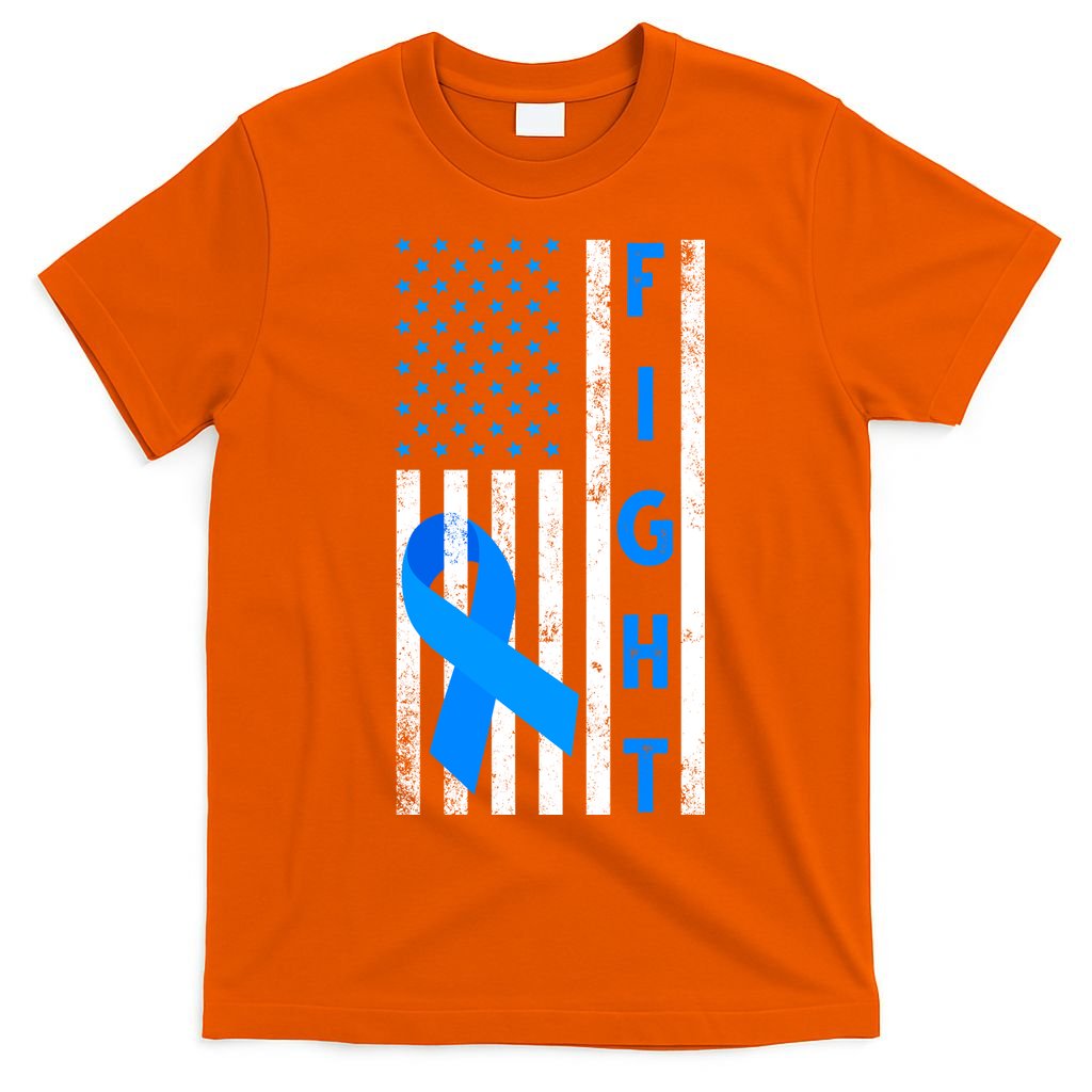 Fight Diabetes Awareness USA Flag T-Shirt