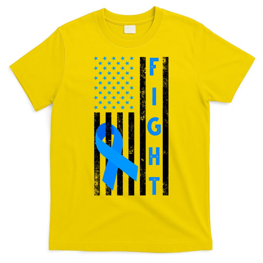 Fight Diabetes Awareness USA Flag T-Shirt