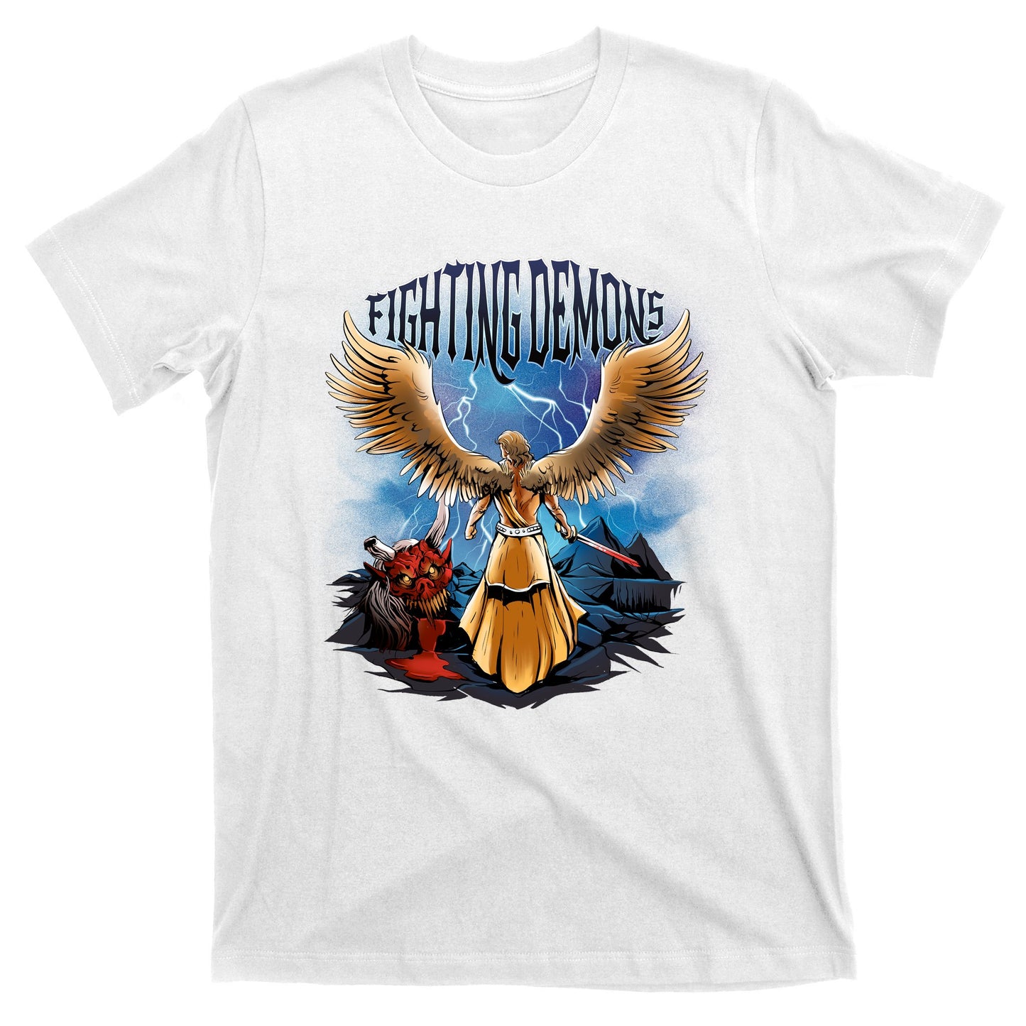 Fighting Demons Angel In Action T-Shirt