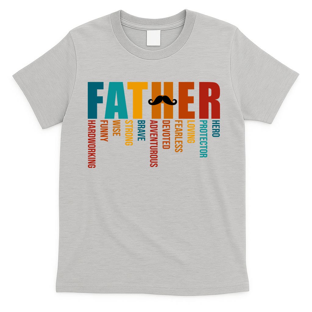 Funny Dad Definition Fathers Day Mustache T-Shirt