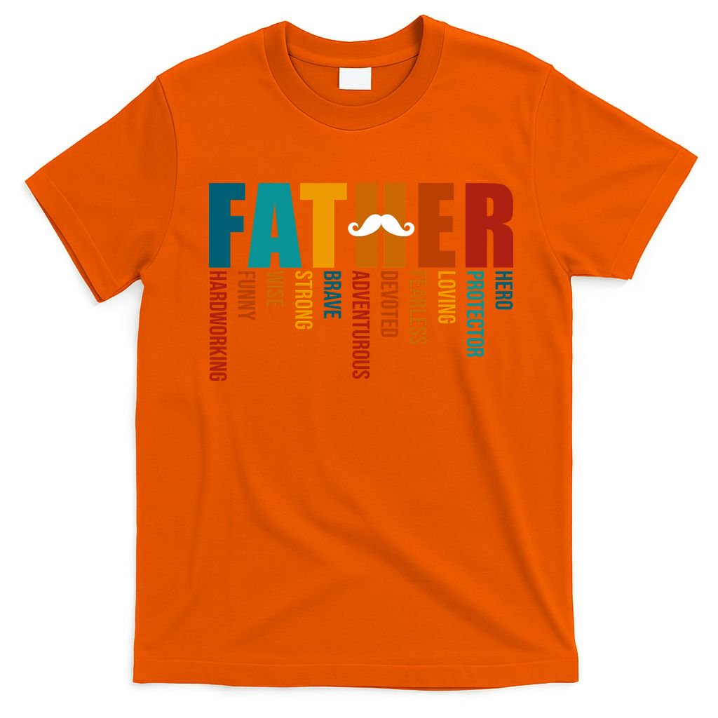 Funny Dad Definition Fathers Day Mustache T-Shirt