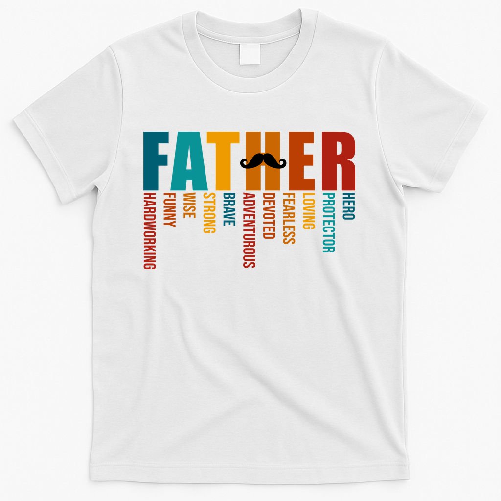 Funny Dad Definition Fathers Day Mustache T-Shirt