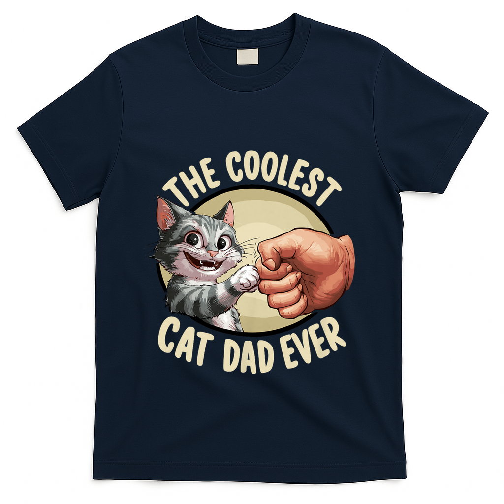The Coolest Cat Dad Ever FatherS Day T-Shirt