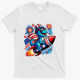 Funny Dinosaur Firecracker 4th Of July Patriotic Dino T-Shirt