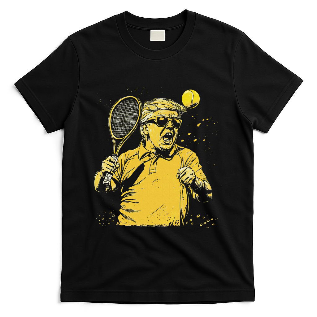 Funny Donald Trump Tennis Lovers Graphics Tennis Dad T-Shirt
