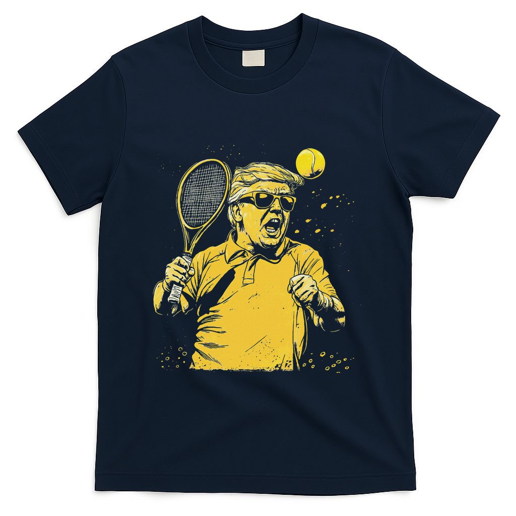 Funny Donald Trump Tennis Lovers Graphics Tennis Dad T-Shirt