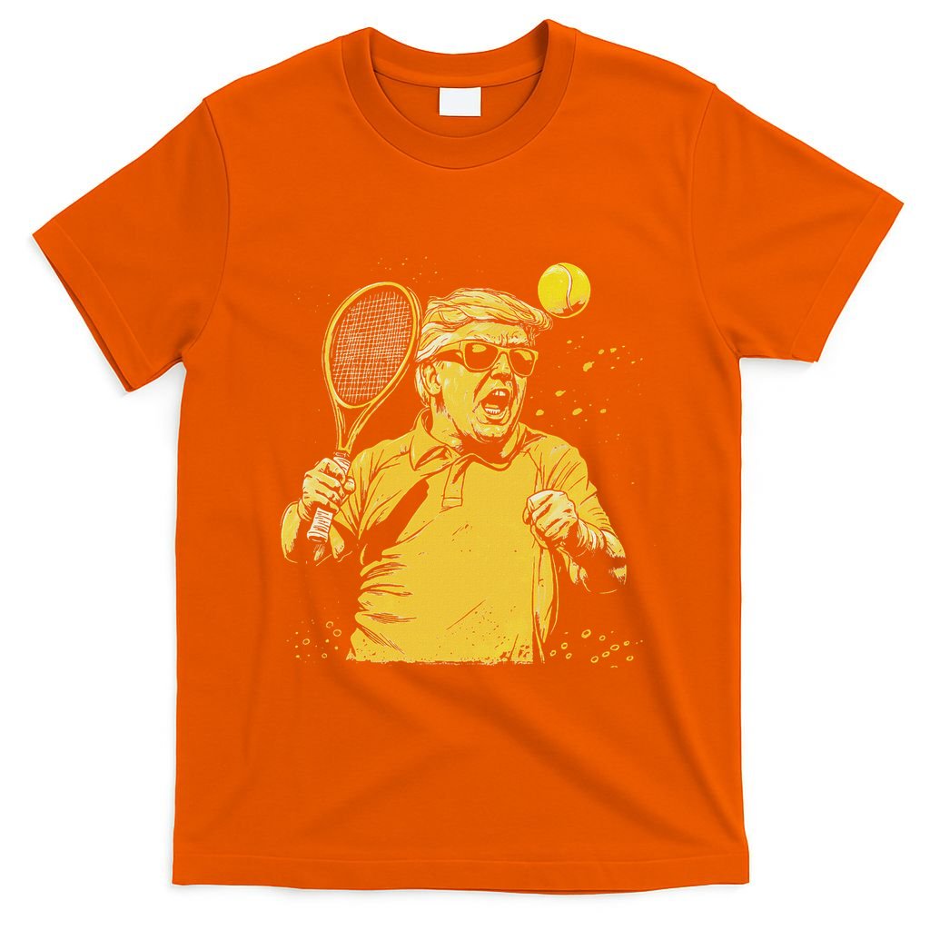 Funny Donald Trump Tennis Lovers Graphics Tennis Dad T-Shirt