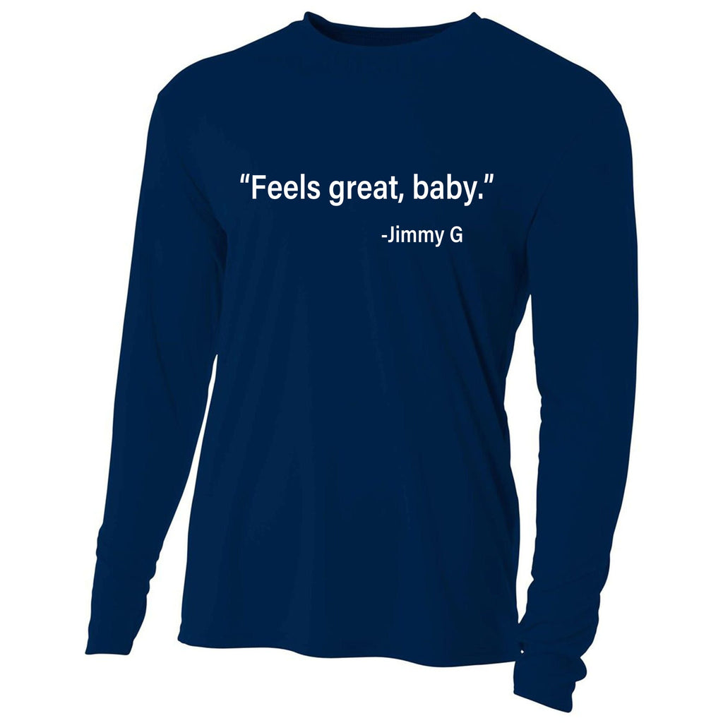 Feels Great Baby Jimmy G Football San Francisco Cooling Performance Long Sleeve Crew