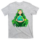 Flower Earth Mother Figure Cute T-Shirt