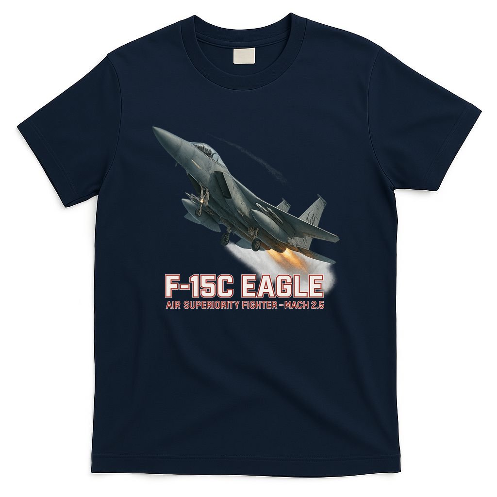 F-15C Eagle Poster – High-Speed Air Superiority Jet Design T-Shirt