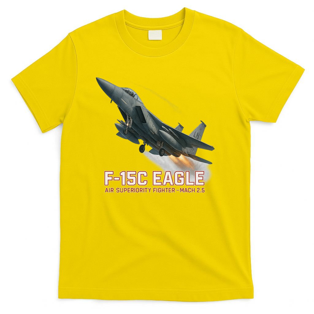 F-15C Eagle Poster – High-Speed Air Superiority Jet Design T-Shirt