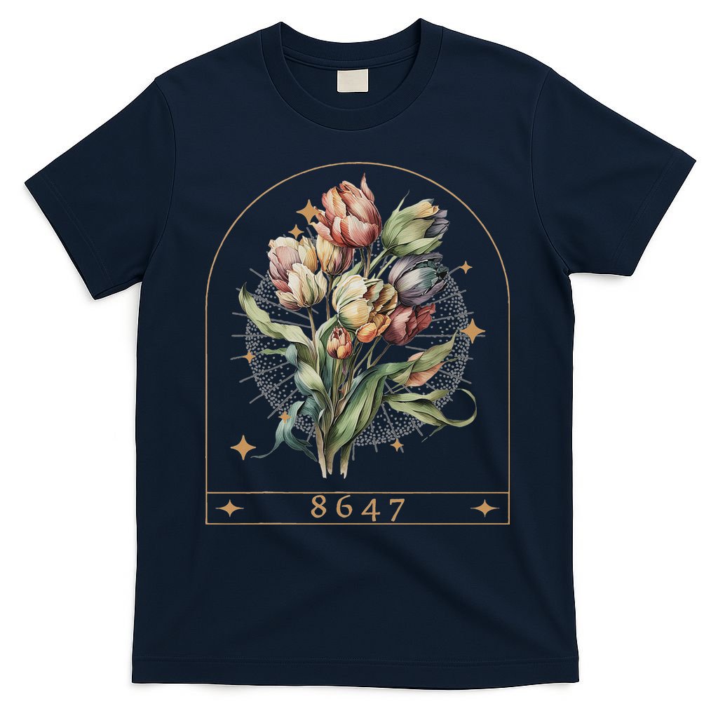 Floral Feminist 8647 Anti Trump Human Right T-Shirt