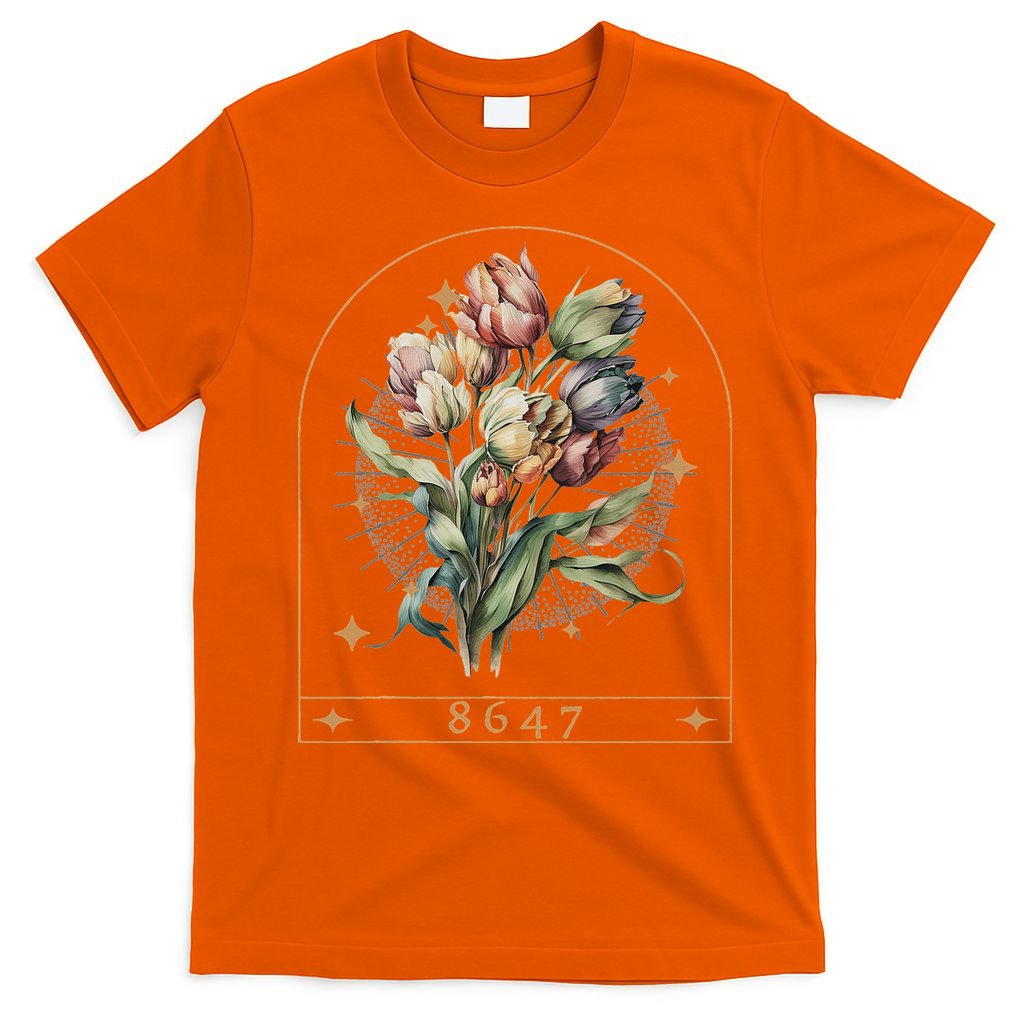 Floral Feminist 8647 Anti Trump Human Right T-Shirt