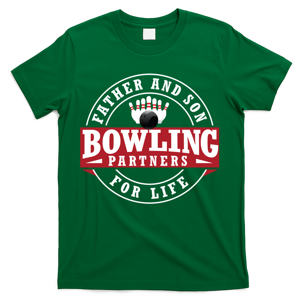 Father And Son Bowling Partners For Life Gift T-Shirt