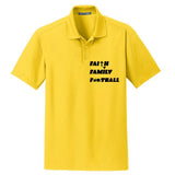 Faith Family Football Dry Zone Grid Polo