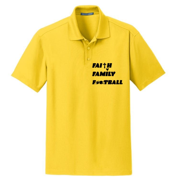Faith Family Football Dry Zone Grid Polo